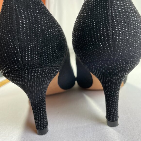 Vaneli Linden Rodi Embossed Leather Pumps 2.5" Kitten Heels Black Size 7.5M - Picture 7 of 10